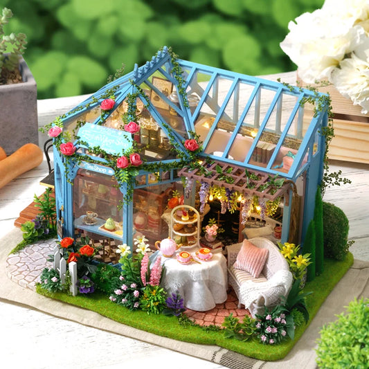 Enchanted Getaway: Miniature Modern House with Furniture and Lights, Perfect Gift