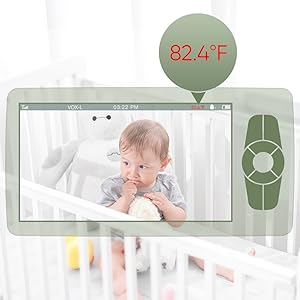 Monitor Sono Seguro Premium: Babá Eletrônica 5'' com Zoom 4X, Sensor de Temperatura e Áudio Bidirecional